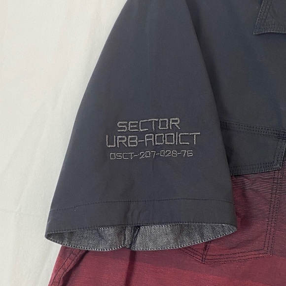 Rivet 61 Button Down Shirt Black Red - Picture 5 of 9